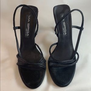 Via Spiga Black Evening Heels